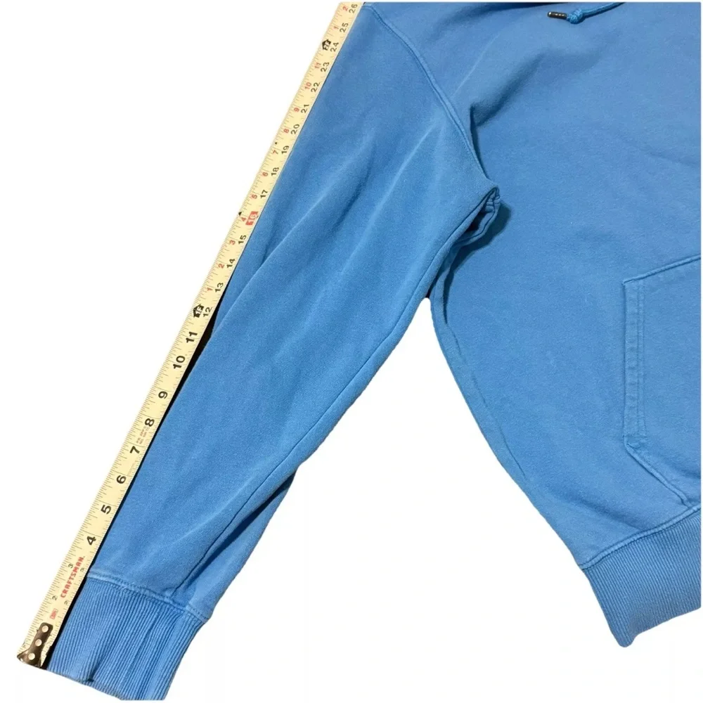 The North Face Blue Pullover Hoodie with Ribbed‎ Cuffs and Soft Texture Large